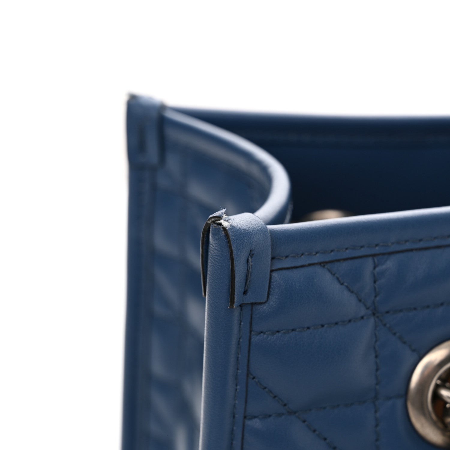 Gucci Calfskin Matelasse Aria Small GG Marmont Shoulder Tote Clear Blue 12 of 14