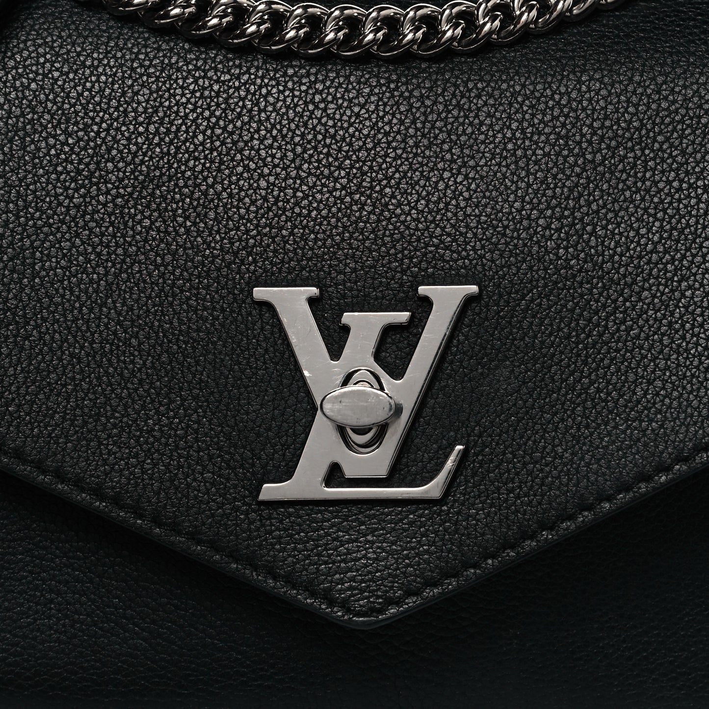 Soft Calfskin Mylockme Chain Bag BB Black