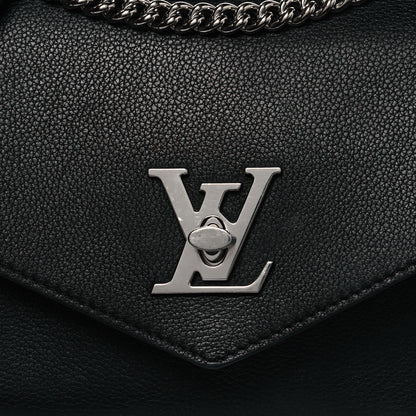 Louis Vuitton Soft Calfskin Mylockme Chain Bag BB Black 6 of 10