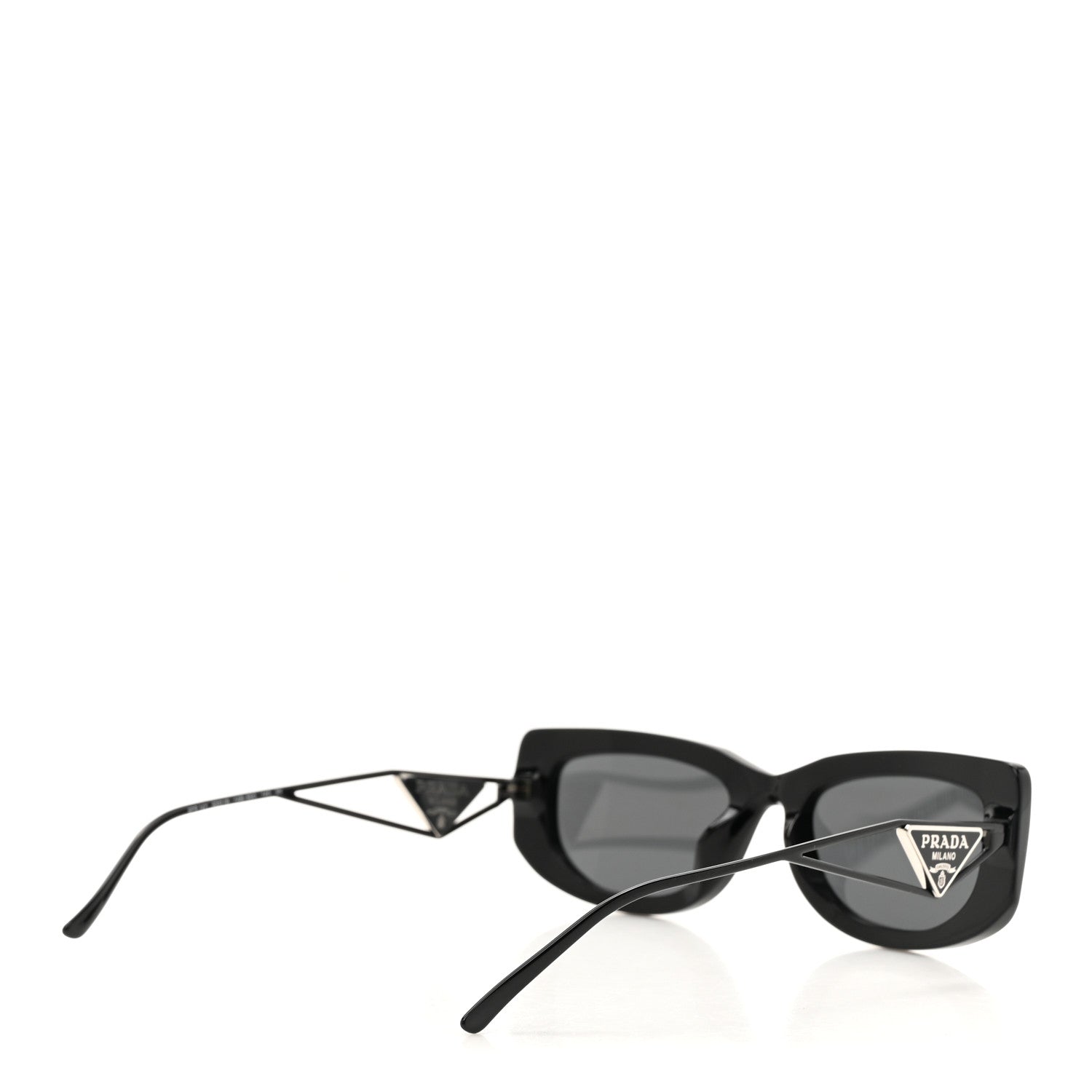 Prada Acetate Sunglasses SPR 14Y Black Slate Gray 4 of 8