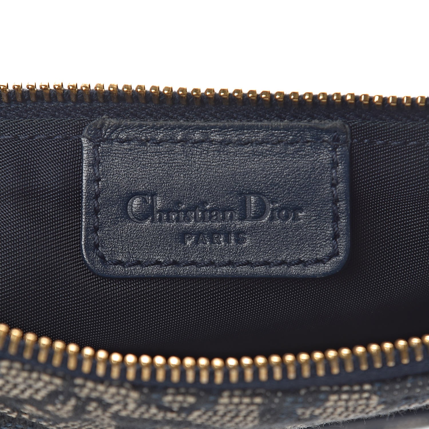 Christian Dior Monogram Mini Saddle Pochette Navy 6 of 10