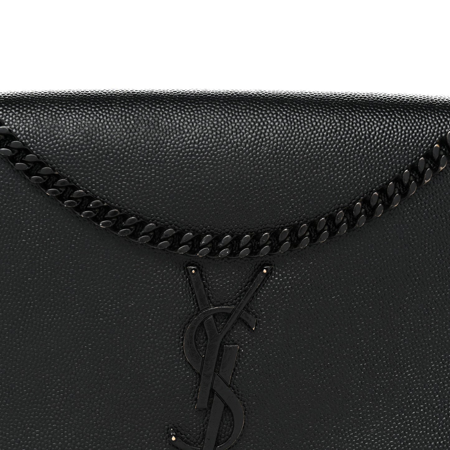 Grain De Poudre Medium Classic Monogram Monochrome Kate Satchel Black