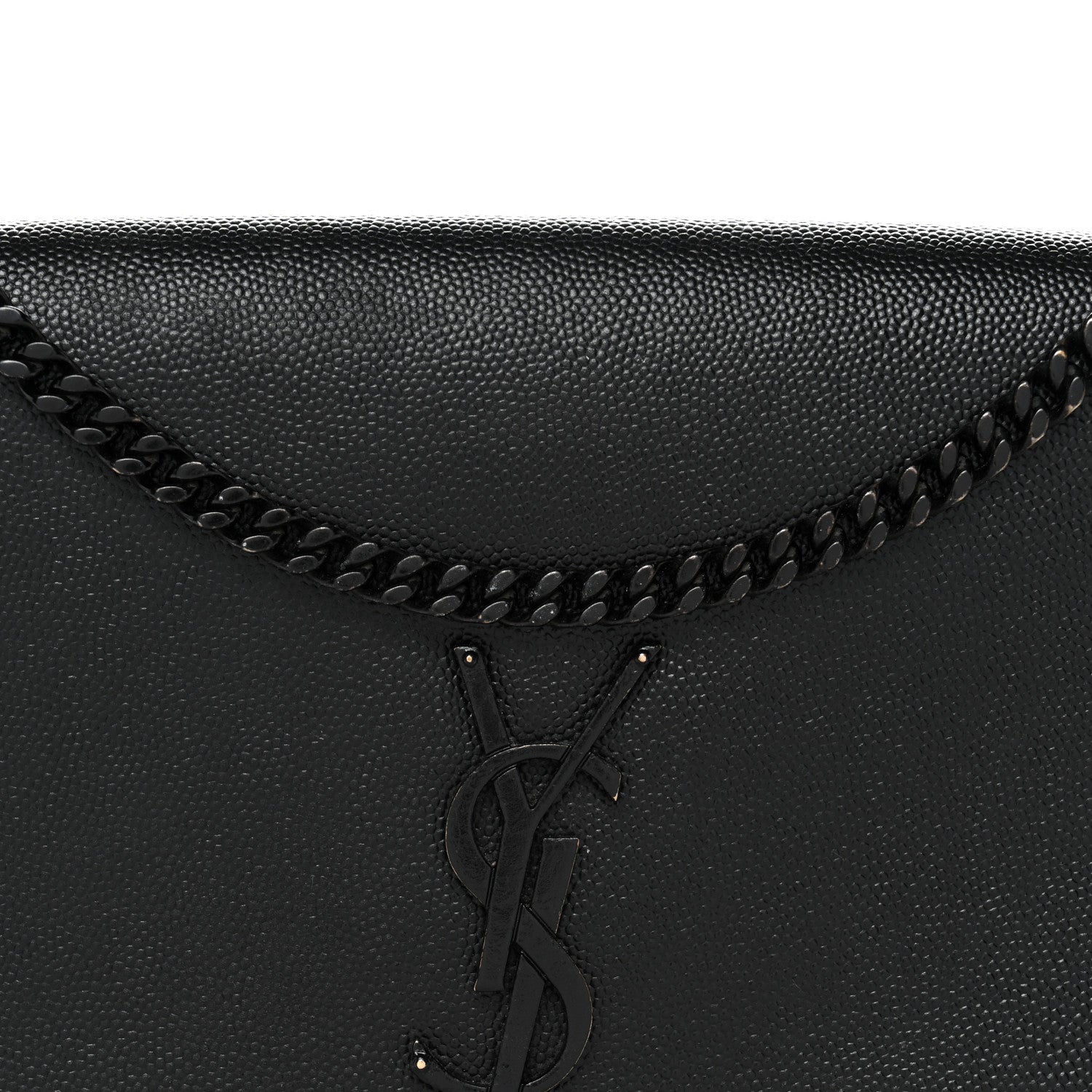 Saint Laurent Grain De Poudre Medium Classic Monogram Monochrome Kate Satchel Black 8 of 16
