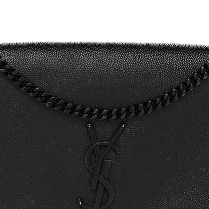 Saint Laurent Grain De Poudre Medium Classic Monogram Monochrome Kate Satchel Black 8 of 16