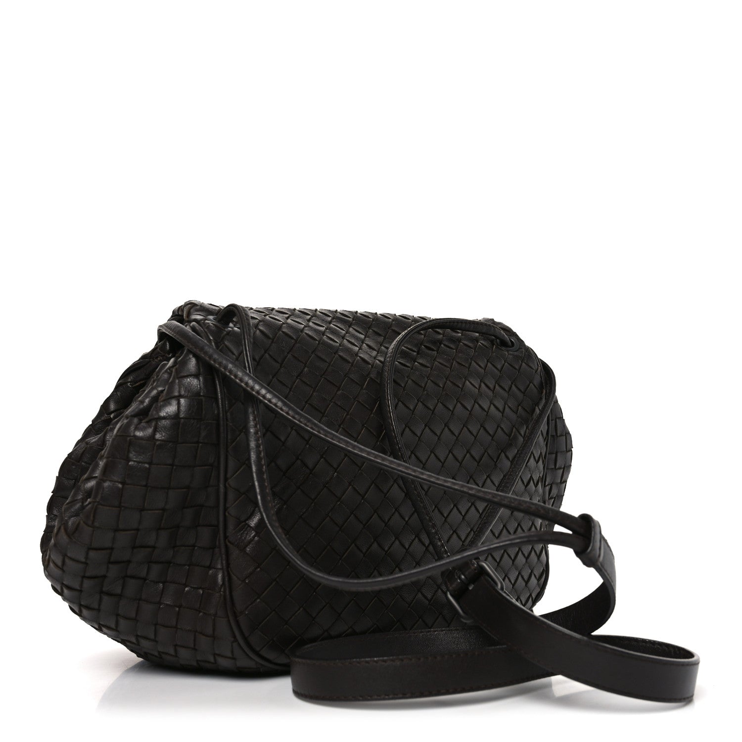 Bottega Veneta Nappa Intrecciato Messenger Bag Ebano 3 of 11