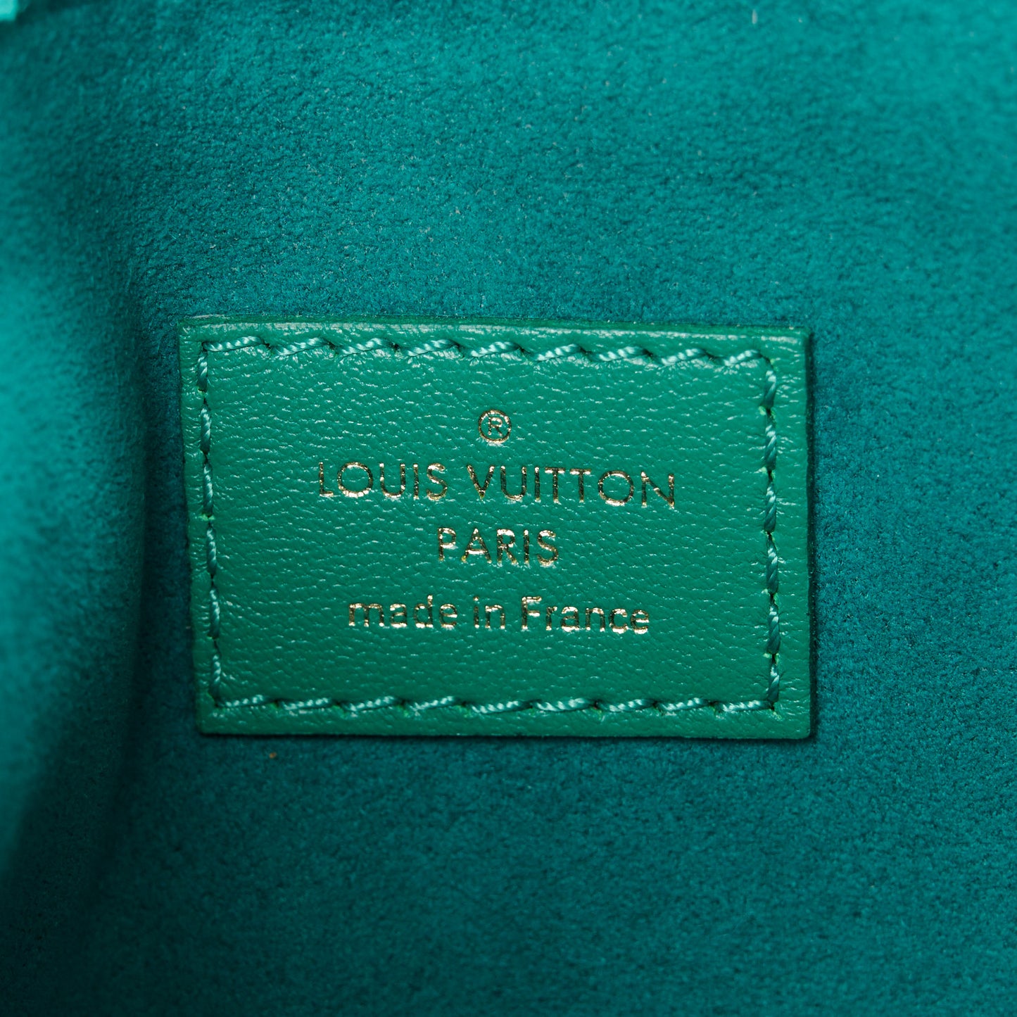 Lambskin Embossed Monogram Coussin BB Emeraude