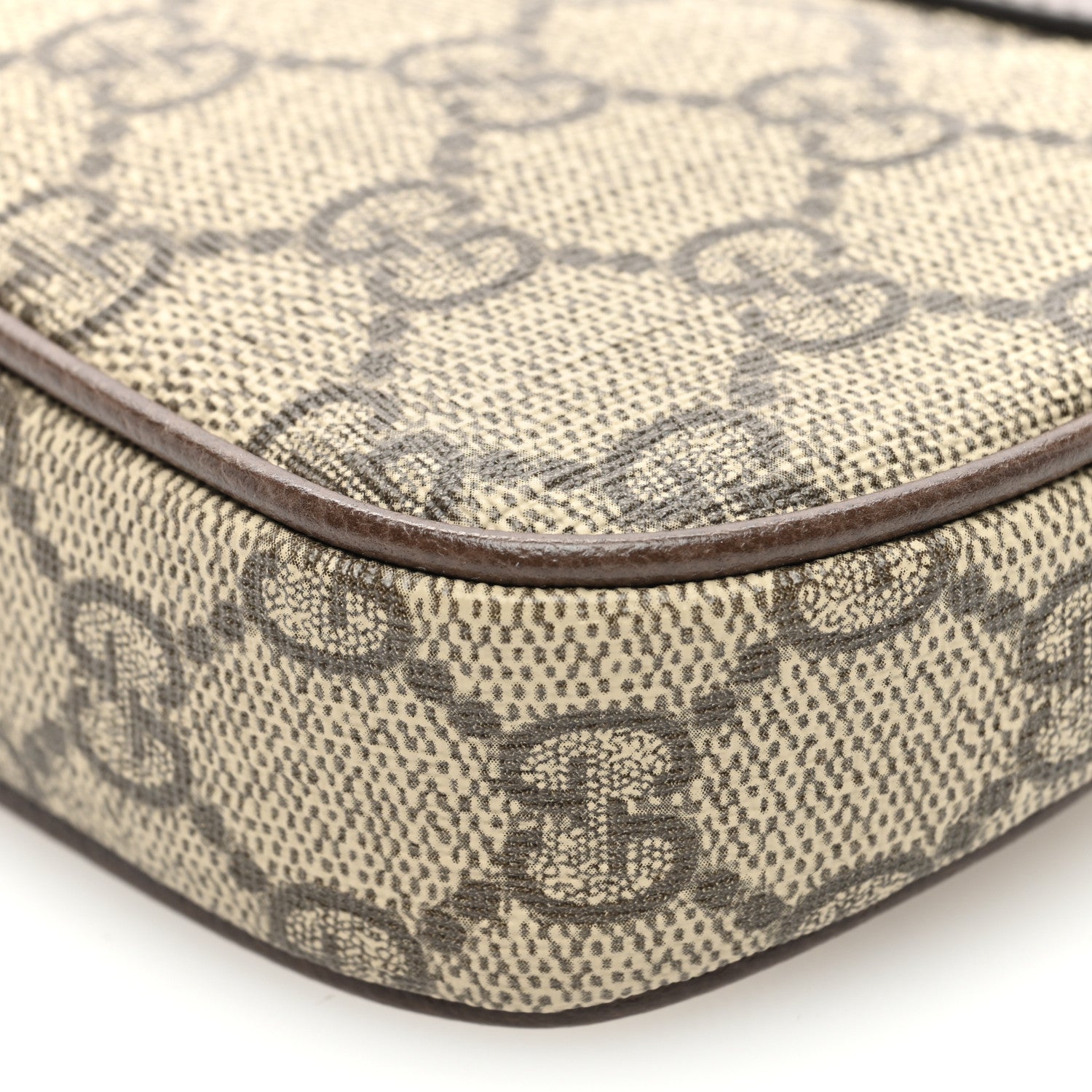 Gucci GG Supreme Monogram Textured Dollar Calfskin Mini Ophidia Chain Bag Beige Ebony 10 of 10
