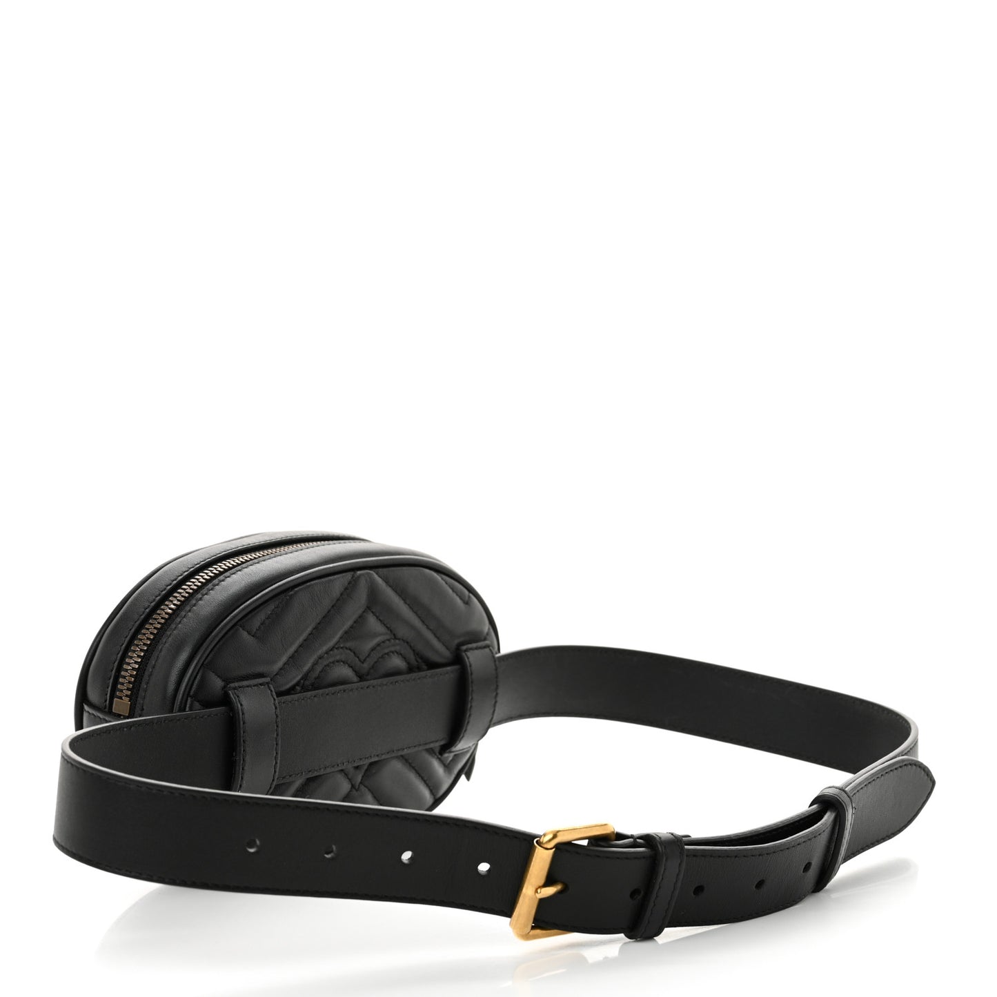 Calfskin Matelasse GG Marmont Belt Bag 85 34 Black