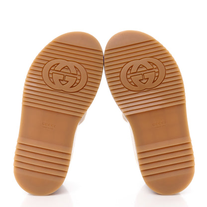 Gucci Monogram Jumbo GG Platform Slide Wedge Sandals 39.5 Beige Lapis 5 of 10