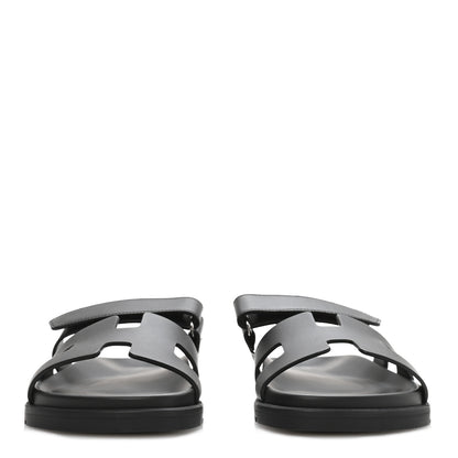 Hermes Calfskin Womens Chypre Sandals 40 Black 6 of 18