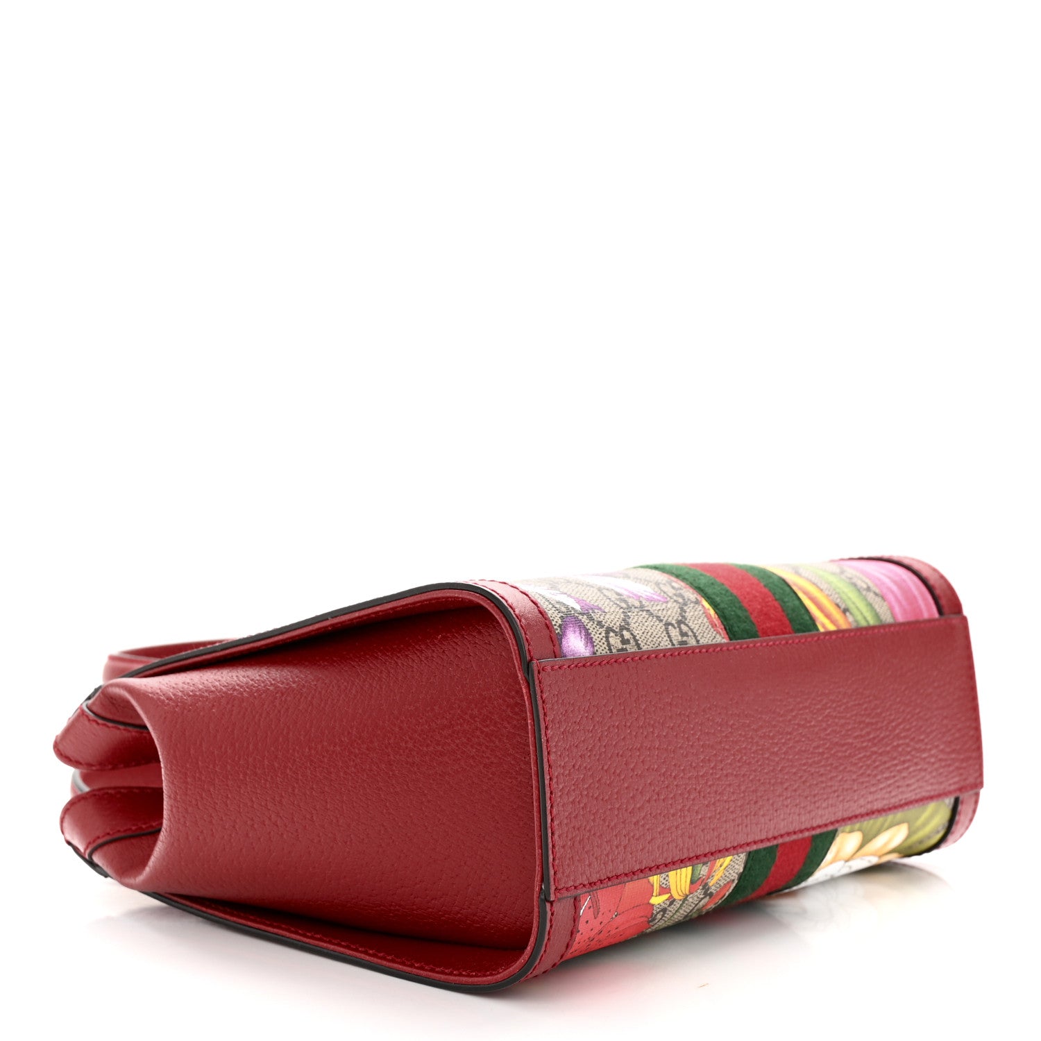 Gucci GG Supreme Monogram Flora Web Small Ophidia Tote Bag Red 4 of 11