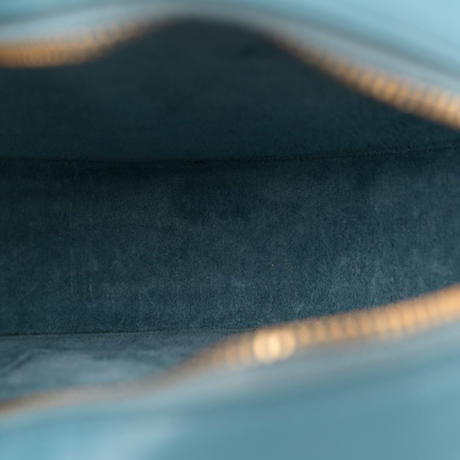 Celine Smooth Calfskin Cuir Triomphe Oval Bag Denim 5 of 11