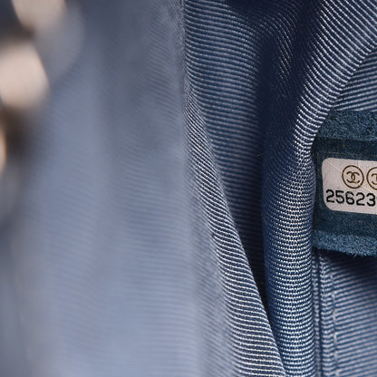 Chanel Patent Goatskin Quilted Small Gabrielle Backpack Blue 7 of 8