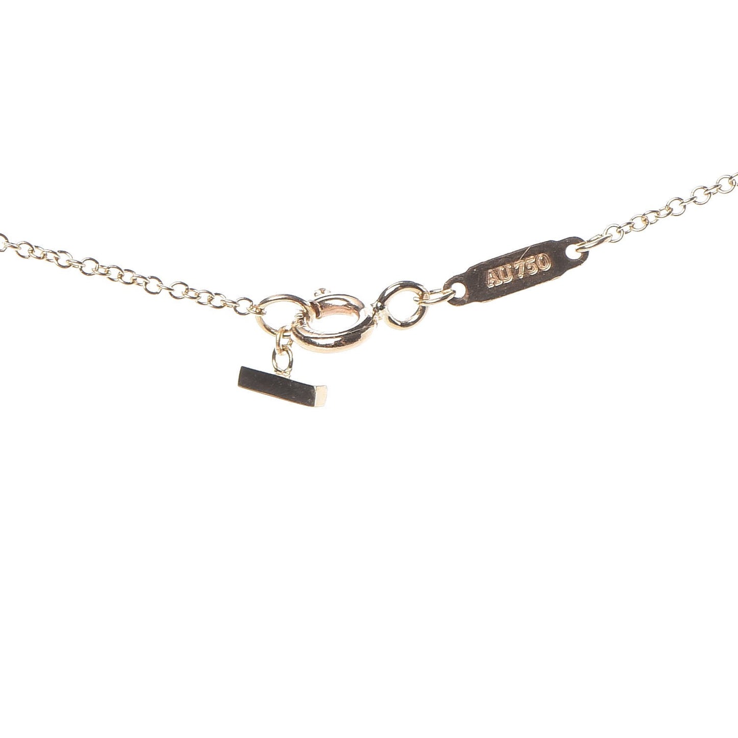 18K Yellow Gold Small T Smile Pendant Necklace
