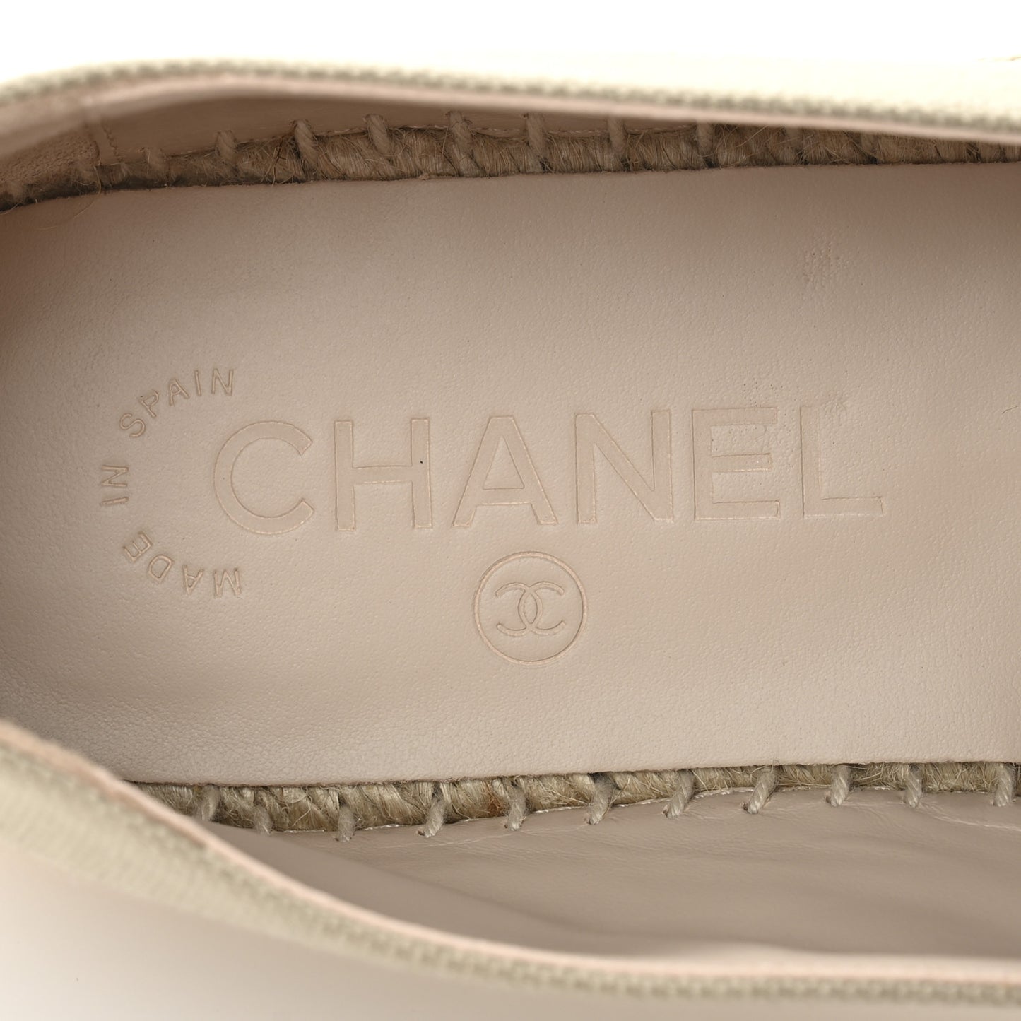 Canvas Grosgrain CC Espadrilles 39 Light Green Black