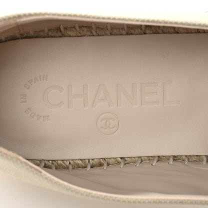 Chanel Canvas Grosgrain CC Espadrilles 39 Light Green Black 8 of 10