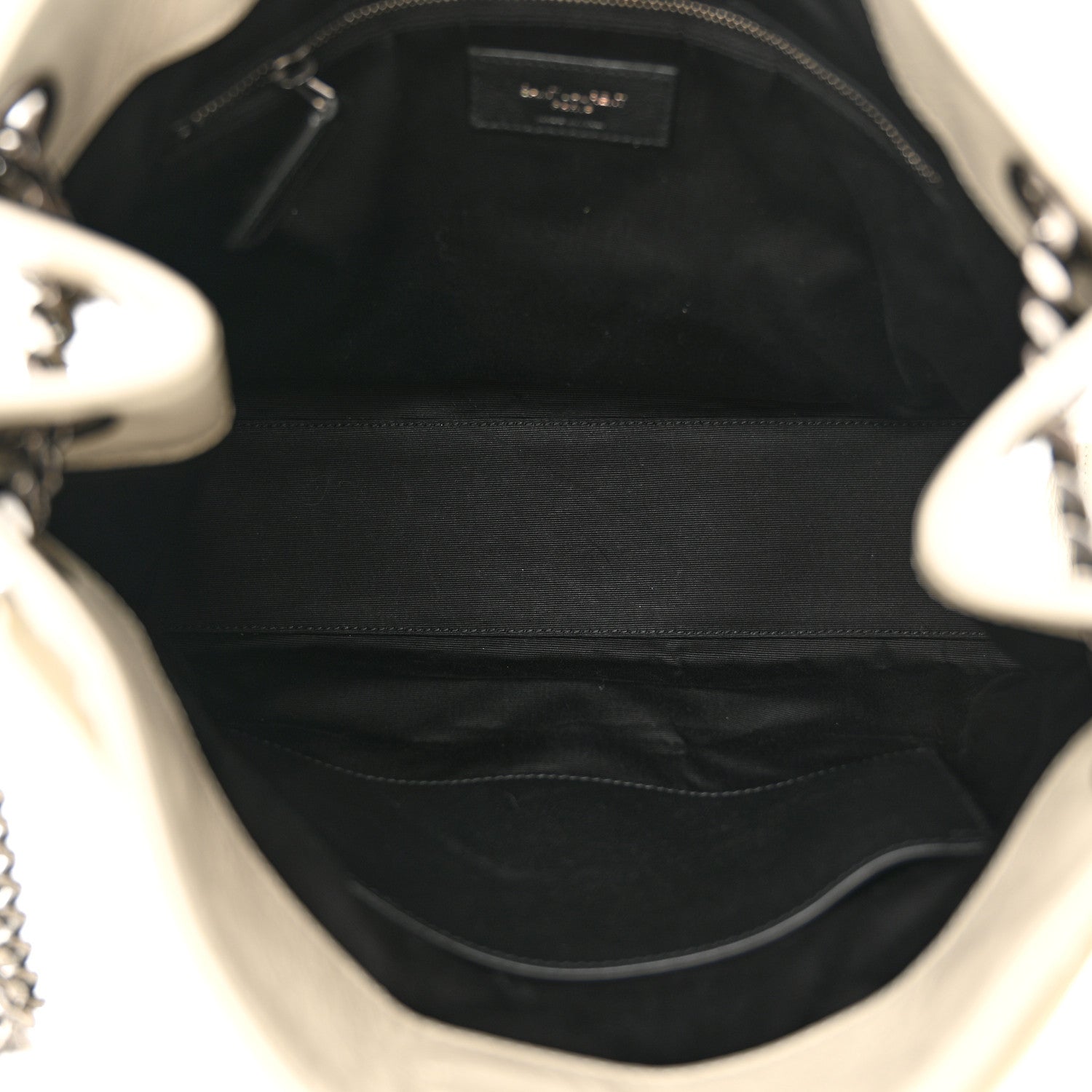 Saint Laurent Crinkled Calfskin Matelasse Monogram Large Niki Shopper Tote Cream Soft 5 of 11