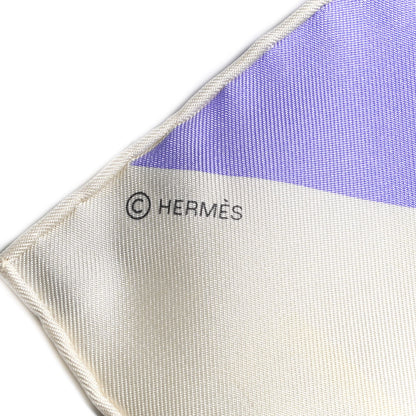 Hermes Silk For The Glass House Centered Rhyme Scarf Creme Jaune Rose 4 of 5
