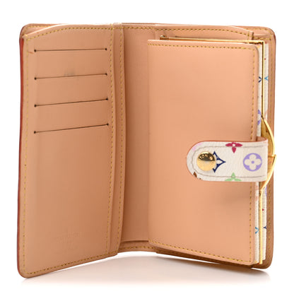 Louis Vuitton Monogram Multicolor French Purse Wallet White 5 of 9