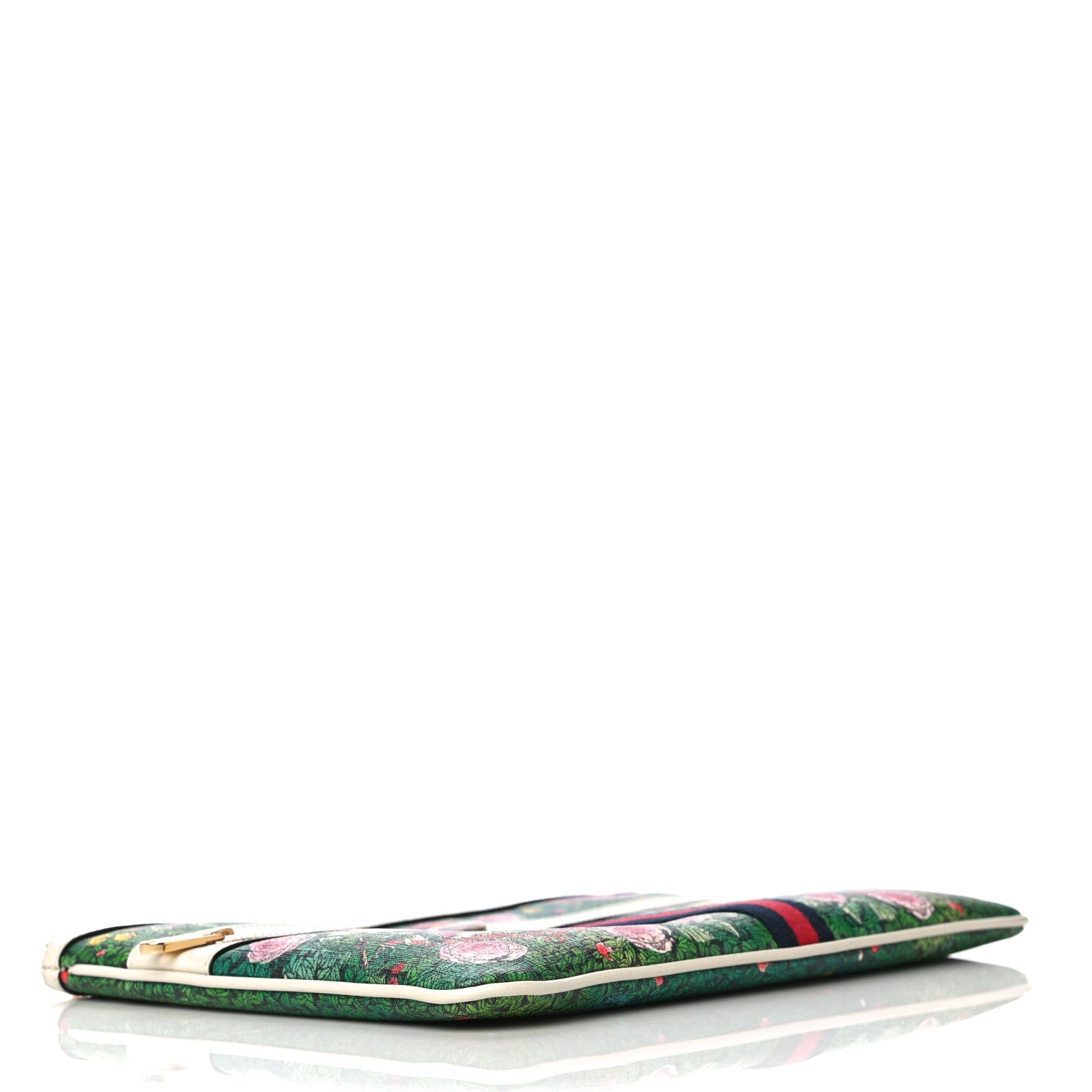 Gucci X YUKO HIGUCHI Canvas Calfskin GG Web Yuko Higuchi Print Large Ophidia Pouch Clutch White 4 of 11
