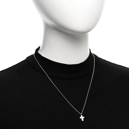 Cartier Platinum Diamond Cross Pendant Necklace 2 of 4