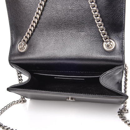 Saint Laurent Calfskin Embellished Small Monogram Kate Satchel Black 5 of 6