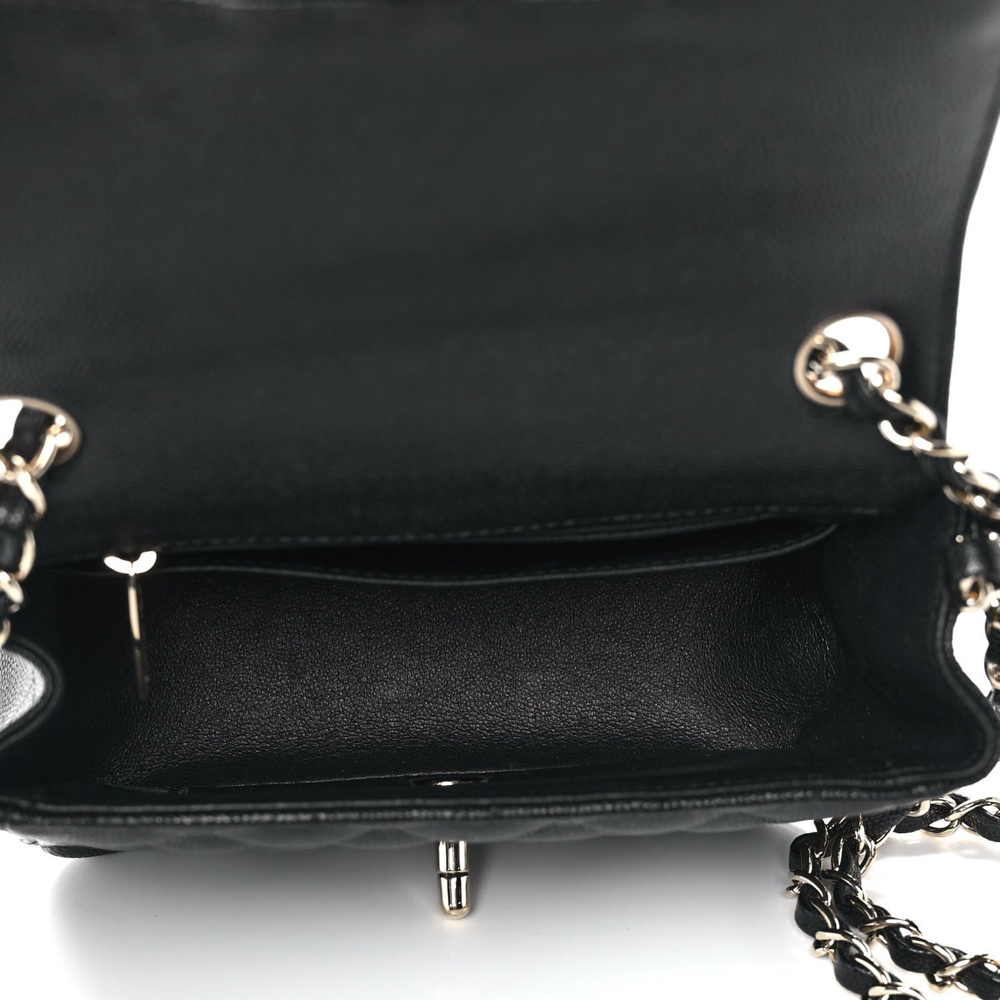 Caviar Quilted Mini Square Flap Black