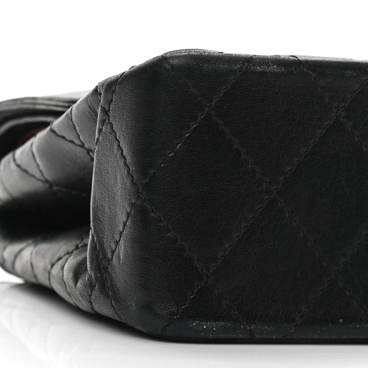 Lambskin Quilted Medium Double Flap Bag Black