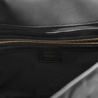 Fendi Nappa FF 1974 Embossed Baguette Black 8 of 11