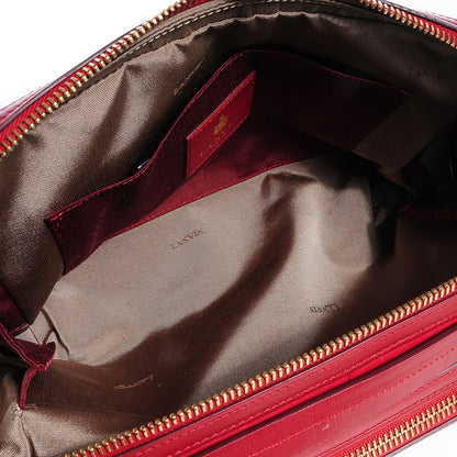 Lanvin Leather Padam Double Zip Bag Red 9 of 9