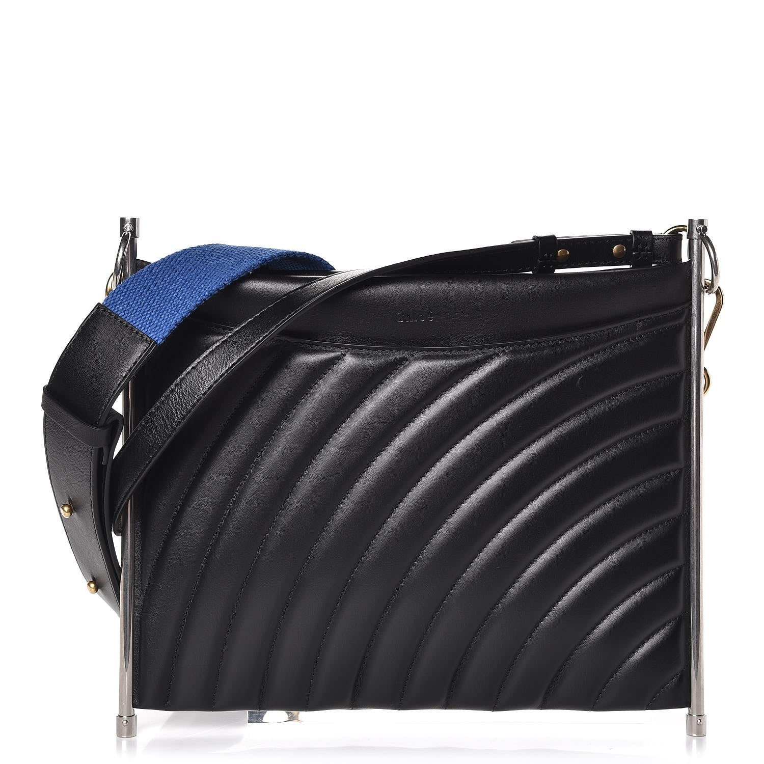 Chloe Smooth Calfskin Quilted Medium Roy Bag Black 1 of 8
