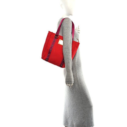Louis Vuitton Toile Antigua Cabas MM Red Pink 2 of 11