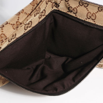 Gucci GG Monogram Web Double Pocket Belt Bag Dark Brown 5 of 8