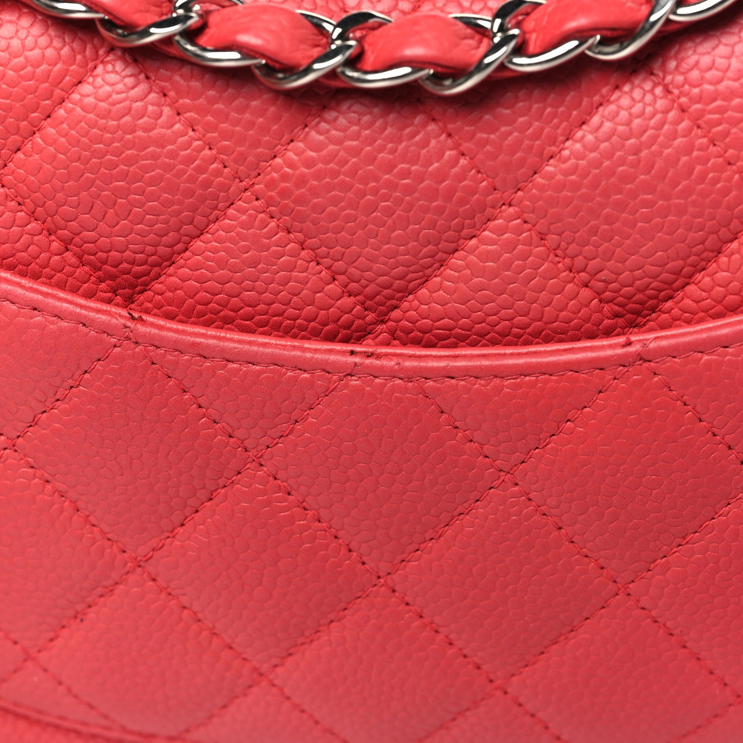 Chanel Caviar Quilted Mini Rectangular Flap Dark Pink 11 of 11