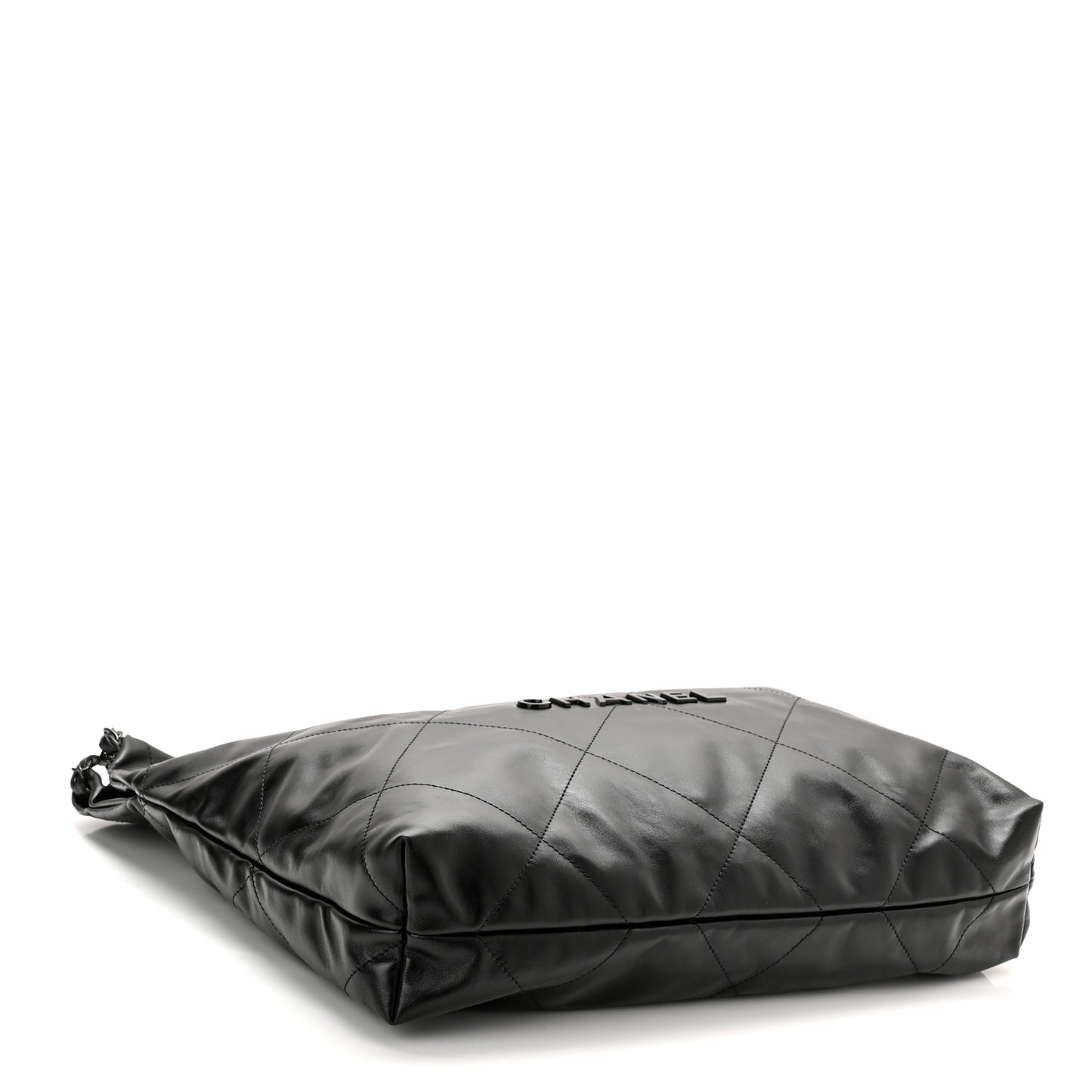 Shiny Calfskin Quilted Chanel 22 So Black