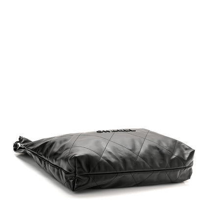 Chanel Shiny Calfskin Quilted Chanel 22 So Black 5 of 11