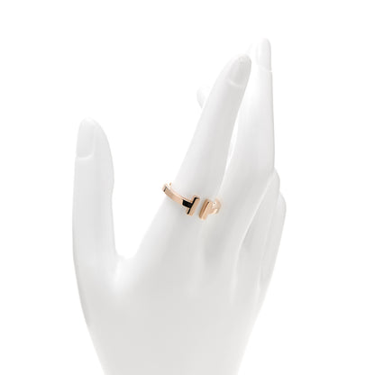Tiffany 18K Rose Gold T Square Ring 58 8.5 2 of 5