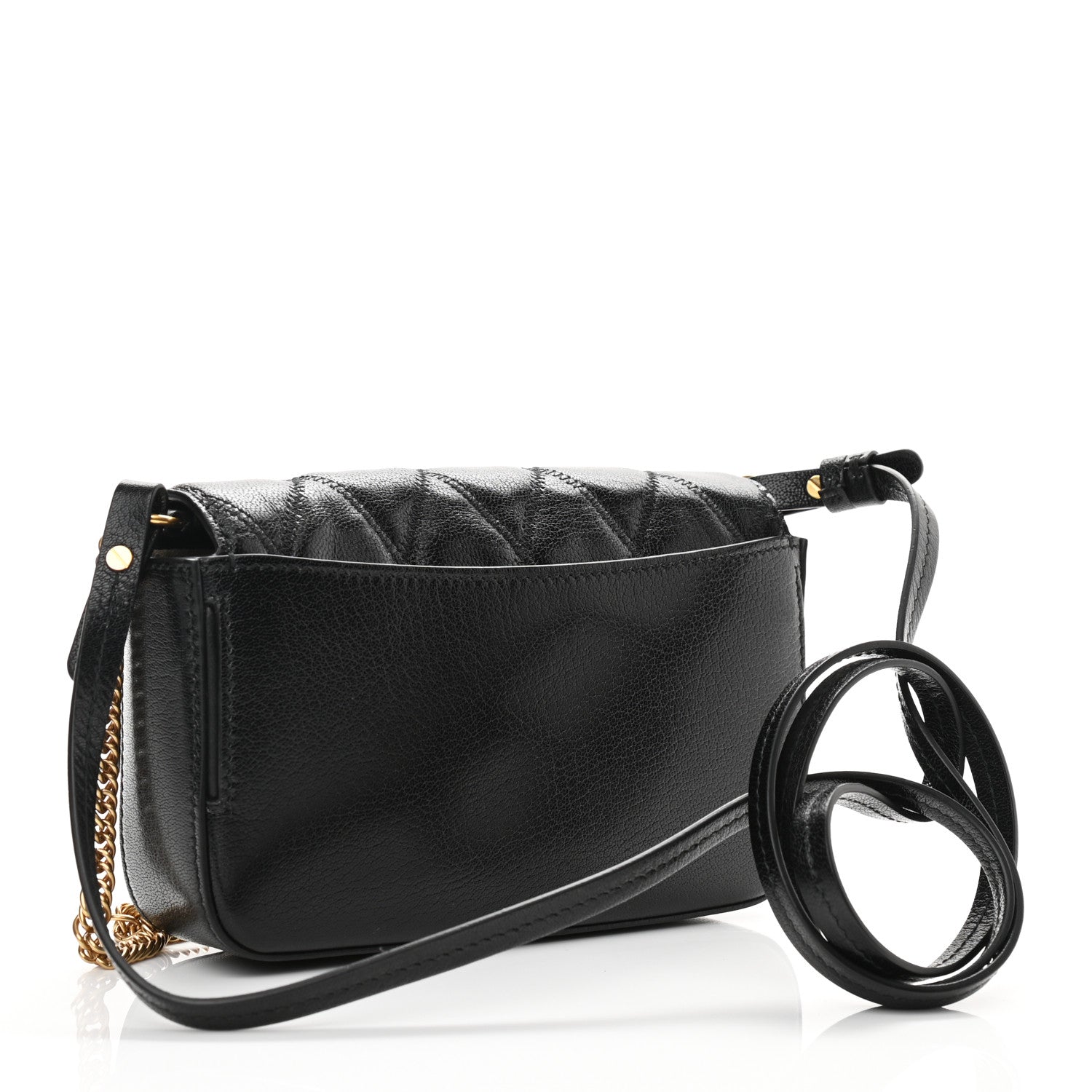 Givenchy Goatskin Quilted GV3 Mini Pocket Convertible Bag Black 3 of 9