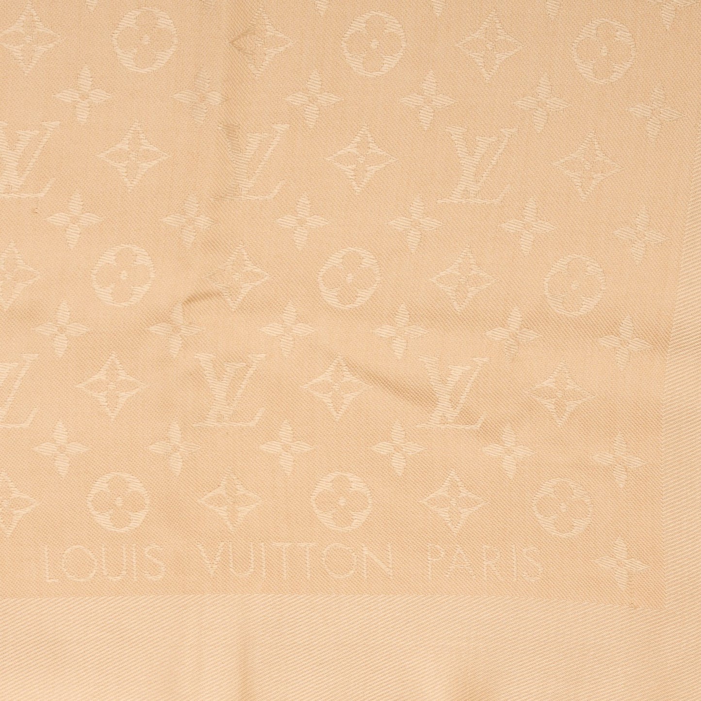 Silk Wool Monogram Shawl Dune