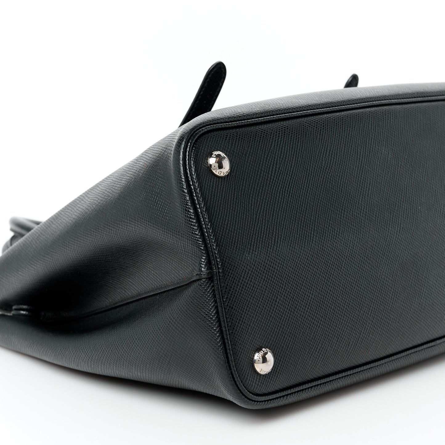 Saffiano Cuir Medium Double Handle Tote Black