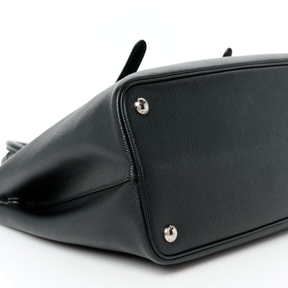 Prada Saffiano Cuir Medium Double Handle Tote Black 9 of 10