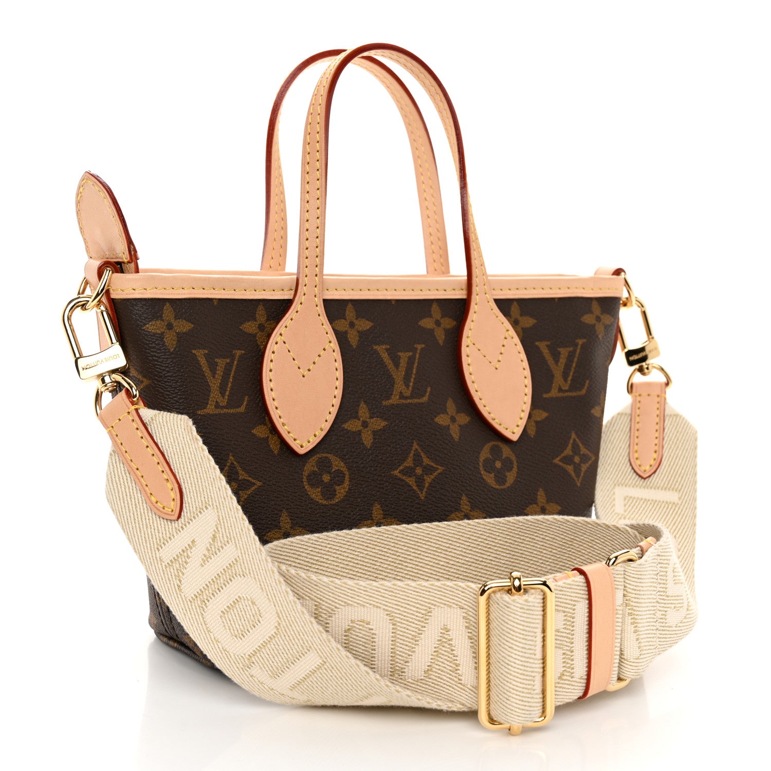 Louis Vuitton LOUIS VUITTON Monogram Neverfull BB Beige 3 of 9