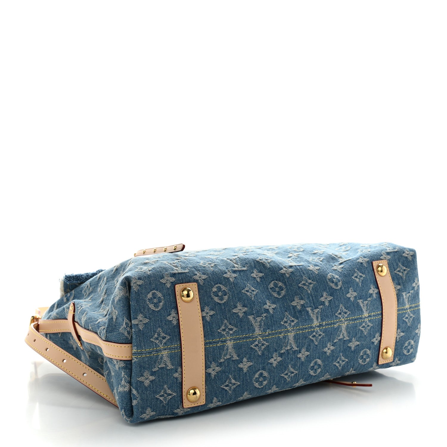 Louis Vuitton Monogram Denim CarryAll MM Blue 4 of 9