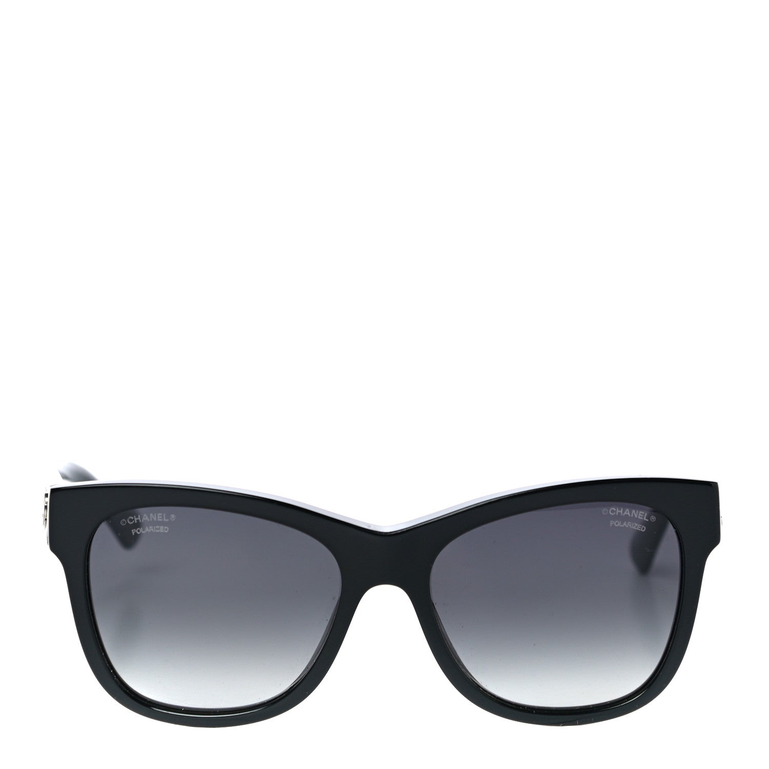 Chanel Acetate Polarized Square CC Sunglasses 5380 Black 4 of 7