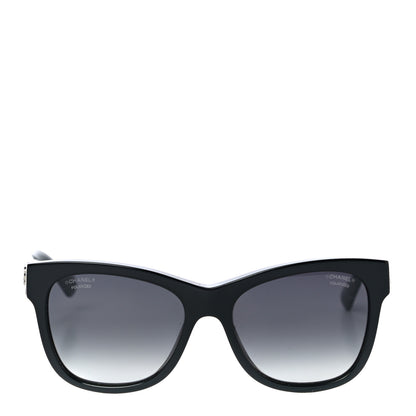 Chanel Acetate Polarized Square CC Sunglasses 5380 Black 4 of 7