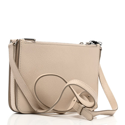 Burberry Grainy Goatskin Penhurst D-Ring Triple Zip Crossbody Bag Beige 3 of 13