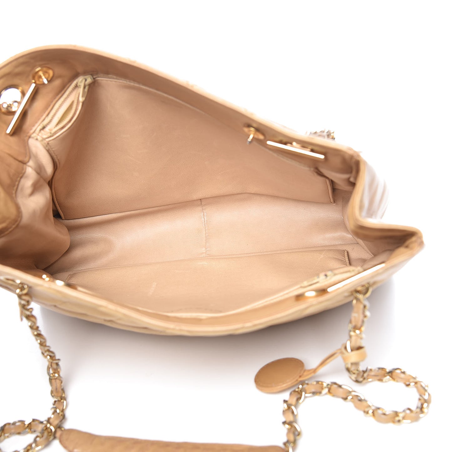 Lambskin Quilted Tote Beige