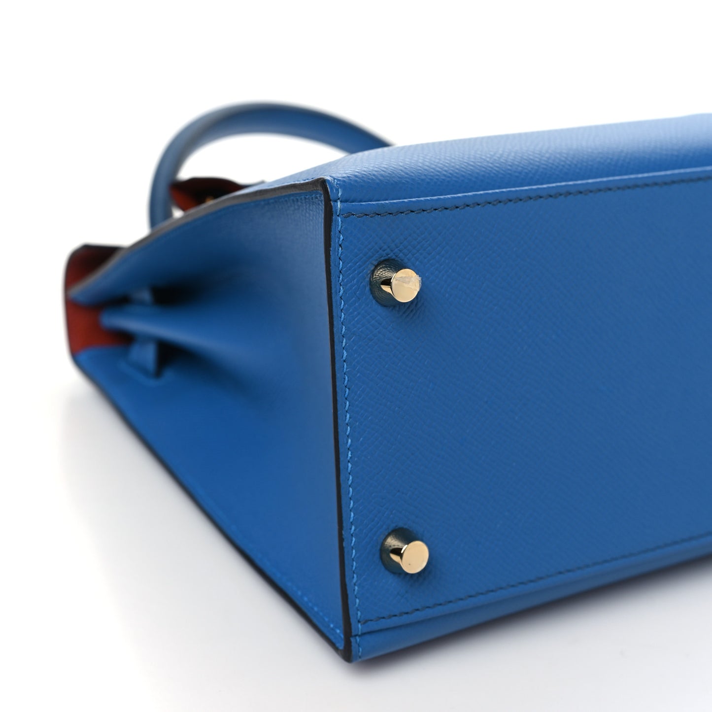 Epsom Casaque Kelly Sellier 28 Deep Bleu Mykonos Brique