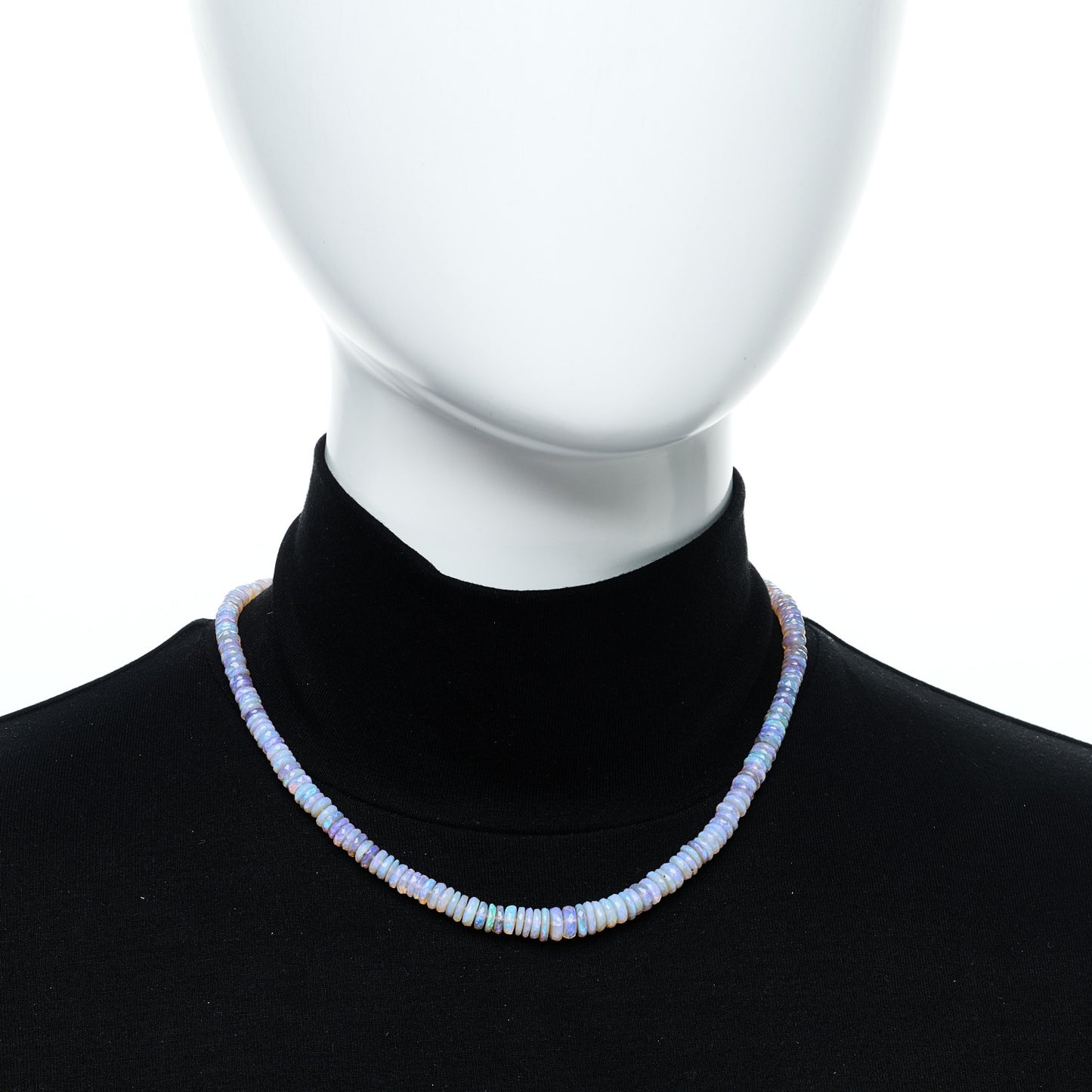 18K Rose Gold Opal Candy Beaded Necklace