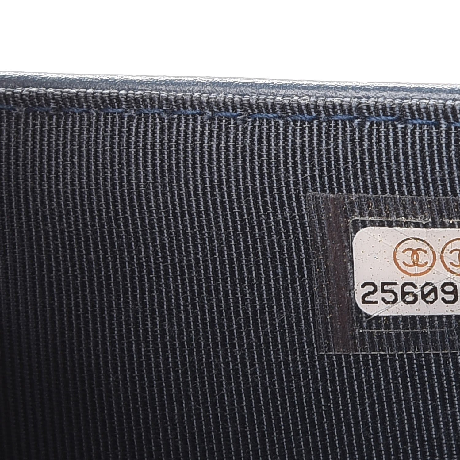 Chanel Metallic Caviar Quilted Medium Flap Wallet Dark Blue 8 of 9